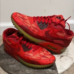 Nike Kids Geometric Red Sneakers